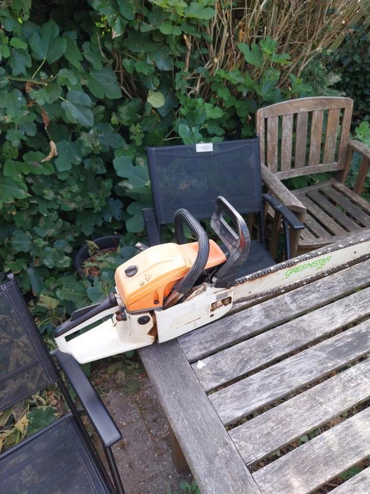 Kettingzaag benzine, Tuin en Terras, Hand-tuingereedschap, Gebruikt, Ophalen
