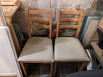 2 chaises grises, Maison & Meubles, Chaises, Bois, Enlèvement, Utilisé, Deux