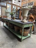 oude stoffentafel tafel 6 poten 300cm, Ophalen