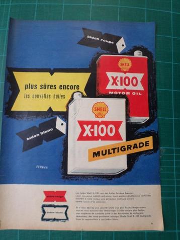Shell produits pétroliers - publicité papier - 1957