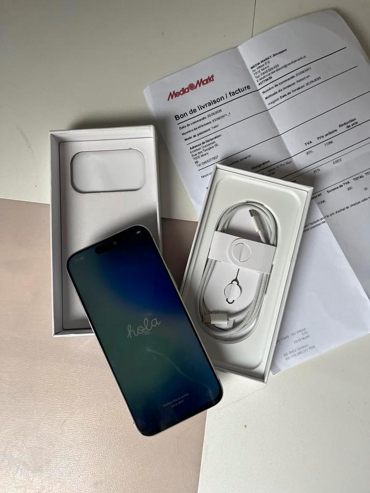 Iphone 17 pro max 512gb Gris / Silver, Télécoms, Téléphonie mobile | Apple iPhone, Neuf, 512 GB, Autres modèles, Gris, Enlèvement ou Envoi