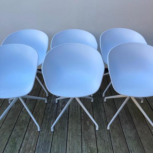 6 fauteuils pivotants AAC20 de Hay blancs, Maison & Meubles, Chaises, Métal, Blanc, Enlèvement