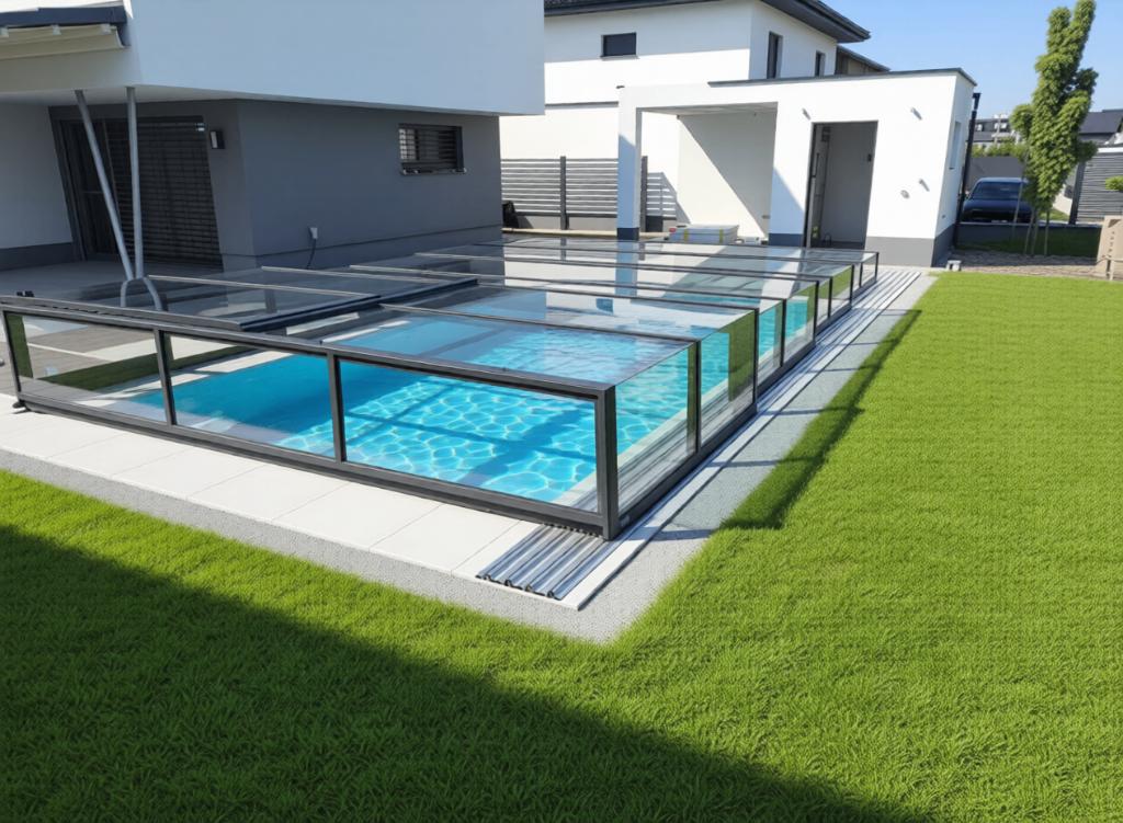 Zwembadoverdekking / pool cover 3,7x8,5x0,8 m , kleur DB703, Tuin en Terras, Zwembad-toebehoren, Nieuw, Overige typen, Ophalen of Verzenden