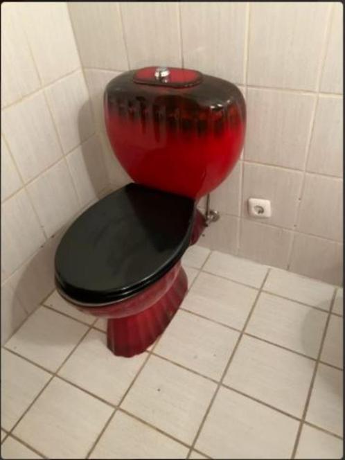 vintage badkamer  wastafel + spiegel +wc + lampen + bidet, Verzamelen, Retro, Huis en Inrichting, Ophalen