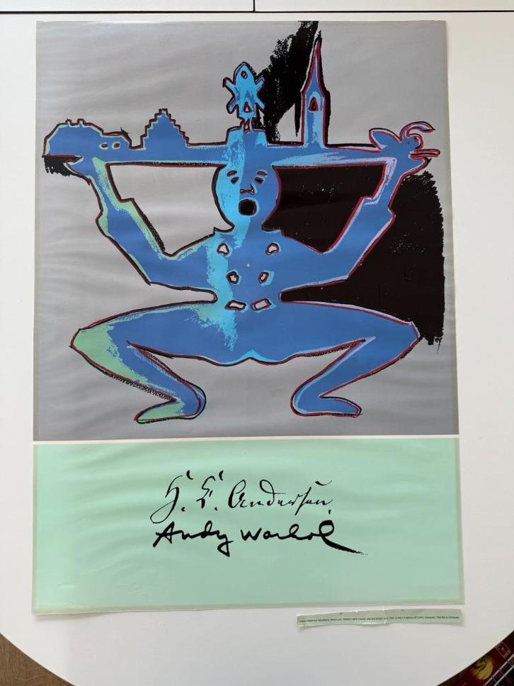 Andy Warhol Poster Hans Christian Andersen, Verzamelen, Posters, Gebruikt, Ophalen of Verzenden