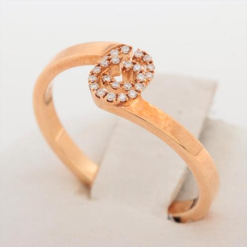 Gucci GG Diamond hardloopring, Handtassen en Accessoires, Ringen, Gebruikt, Dame, Geel, Goud, Met edelsteen, Ophalen of Verzenden