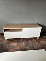 IKEA BESTÅ wit/houten tv-meubel, Huis en Inrichting, Ophalen, 100 tot 150 cm, Zo goed als nieuw, Minder dan 100 cm