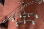 Set van 3  metaal en glas 2hanglampen 1staanlamp, Huis en Inrichting, Ophalen, Gebruikt, Glas