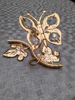 Prachtige decoraties vlinder met 24k goudplated en crystals, Huis en Inrichting, Ophalen of Verzenden, Zo goed als nieuw
