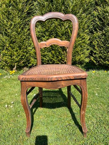 Chaise ancienne cannée 19- 20e assise en canevas, Enlèvement