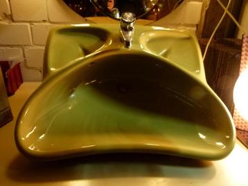  vintage wastafel lavabo Luigi Colani moosgrün 70er beschikbaar voor biedingen
