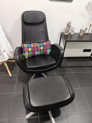 IKEA ARVIKA draaifauteuil - echt leder, zwart beschikbaar voor biedingen