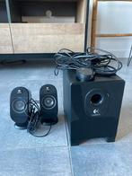 Logitech multimedia speaker systeem subwoofer&kleine boxjes, Comme neuf, Autres marques, Moins de 60 watts, Enlèvement ou Envoi
