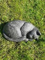 Chat endormi en pierre patinée, Jardin & Terrasse, Statues de jardin, Animal, Autres matériaux, Enlèvement ou Envoi, Neuf
