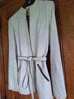 Lange witte leren jas, maat 36, Kleding | Dames, Ophalen, Gedragen, Maat 38/40 (M), Wit