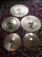 Zildjian K-Serie Cymbals Bekken Set  Bundel - 14, 18, 20, 22, Musique & Instruments, Comme neuf, Enlèvement ou Envoi