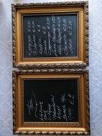 2 krijtborden in decoratieve lijsten 33x40cm, Ophalen, Zo goed als nieuw