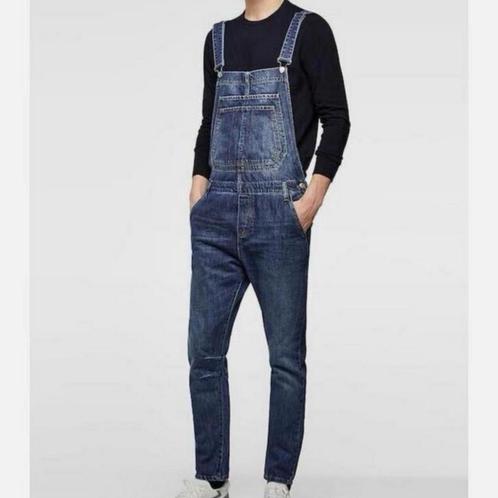 Zara man mens Overal Blauwe Slim Denim spijkerstof maat M, Kleding | Heren, Overige Herenkleding, Zo goed als nieuw, Ophalen of Verzenden