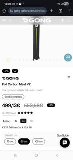 Gong carbon mast V2 85cm goede staat, Sports nautiques & Bateaux, Aile de surf, Enlèvement ou Envoi, Comme neuf, Pièces de Wingsurf