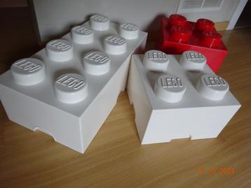 Duplo Lego Opbergbox Brick 8 en 2 kleinere in rood en wit, Kinderen en Baby's, Ophalen of Verzenden, Duplo