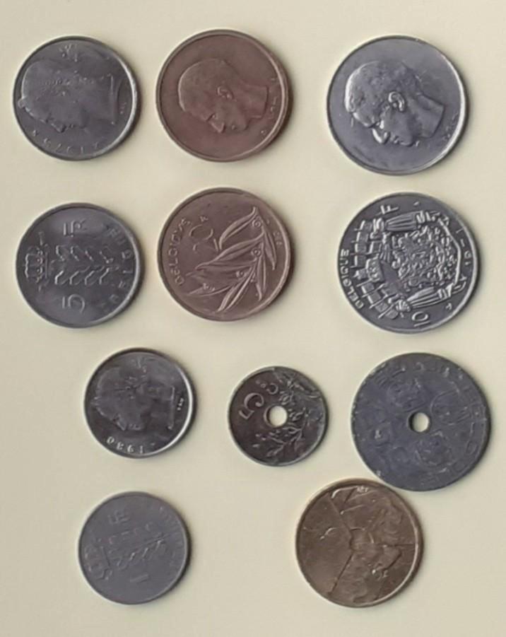 Belgische munten., Collections, Collections Autre, Utilisé, Enlèvement ou Envoi