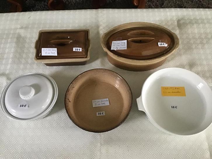 5 ovenschotels aan slechts 10 euro per stuk, Maison & Meubles, Cuisine | Casseroles & Poêles, Comme neuf, Enlèvement ou Envoi