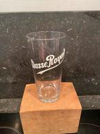CHASSE ROYALE BRUXELLES gezuurd glas 33 ctl, Verzamelen, Biermerken, Ophalen of Verzenden, Gebruikt, Glas of Glazen, Overige merken