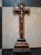 Antiek kruisbeeld altaar reliek corpus christus jezus kerk, Antiek en Kunst, Antiek | Religieuze voorwerpen, Ophalen of Verzenden
