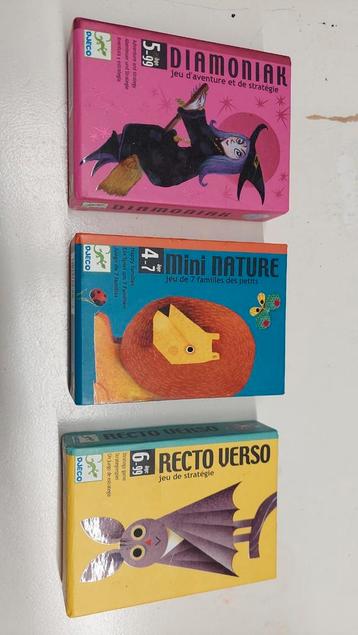 3 kaartspellen Djeco vanaf 4-5 jaar beschikbaar voor biedingen