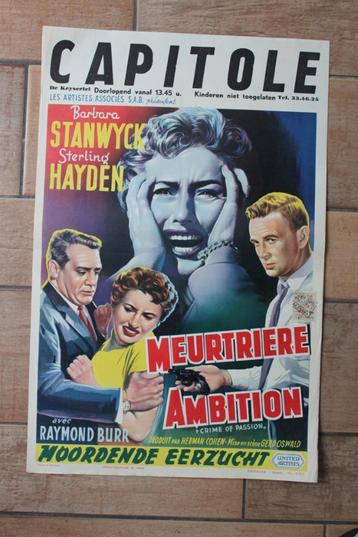 filmaffiche Barbara Stanwyck Crime of Passion filmposter beschikbaar voor biedingen