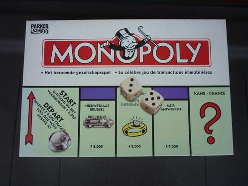 Bordspel - Monopoly NL/FR Tweetalig - Parker, Hobby en Vrije tijd, Gezelschapsspellen | Bordspellen, Gebruikt, Een of twee spelers