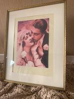 Mooie oude fotokader in gedoreerd metaal  24 op 30cm, Ophalen of Verzenden