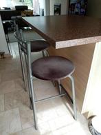 2 barkrukken, Huis en Inrichting, Barkrukken, Ophalen, Gebruikt, 60 tot 90 cm, Metaal