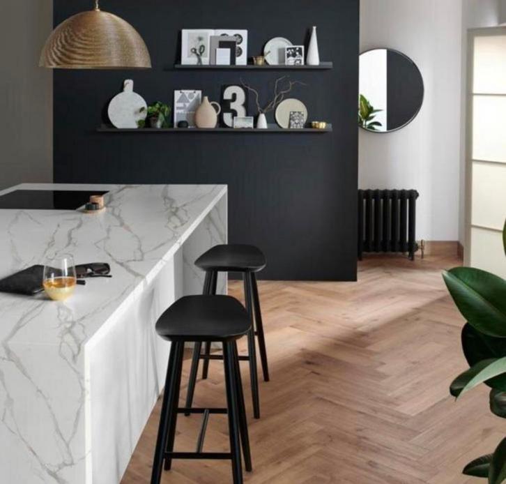 WEEKAANBIEDING EIKEN VISGRAAT PARKET KANT EN KLAAR GEOLIED, Tuin en Terras, Bloempotten, Nieuw, Ophalen of Verzenden