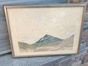 Aquarelle montagne signe marie howet beschikbaar voor biedingen
