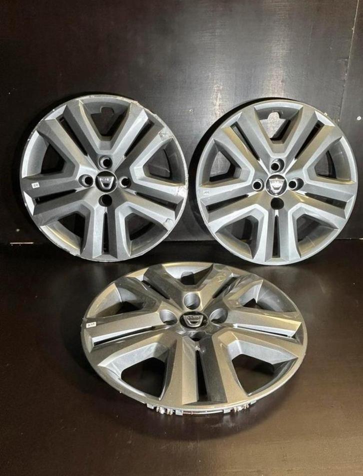 3 originele Dacia Sandero Dokker jogger 16" wieldoppen, Auto diversen, Wieldoppen, Gebruikt, Ophalen of Verzenden