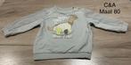 Trui met dino (C&A, maat 80), Kinderen en Baby's, Babykleding | Maat 80, Ophalen of Verzenden, Zo goed als nieuw