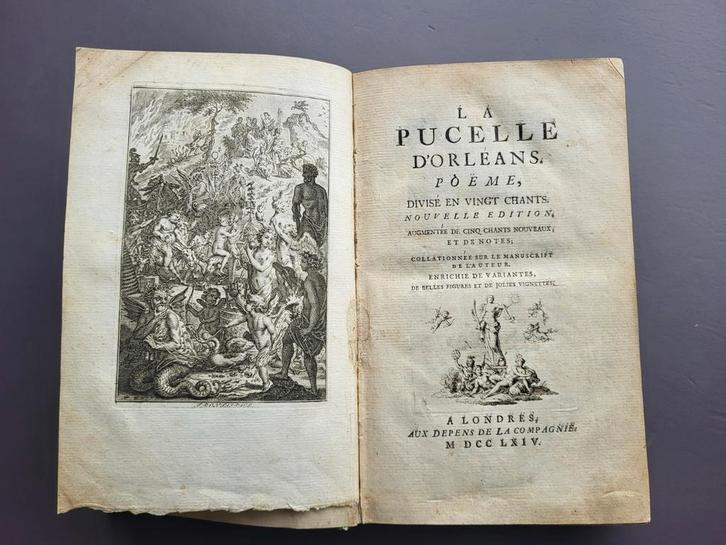 La Pucelle d"Orléans 1764, Antiek en Kunst, Antiek | Boeken en Manuscripten, Ophalen of Verzenden