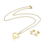 SALE: Goldplated RVS sieradenset, Verzenden, Nieuw, Goud, Verstelbaar