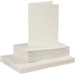 Off-white kaarten met enveloppen 240gr 10,5x15cm 50 sets, Verzenden, Nieuw, Overige thema's, Blanco kaart of Basiskaart
