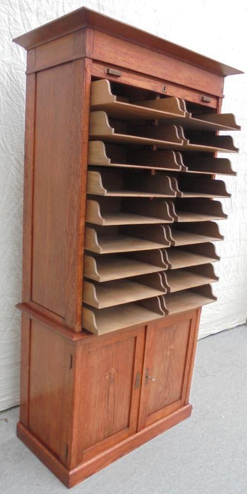 Notariskast rolluikkast archiefkast ladekast, Antiek en Kunst, Antiek | Meubels | Kasten, Ophalen of Verzenden