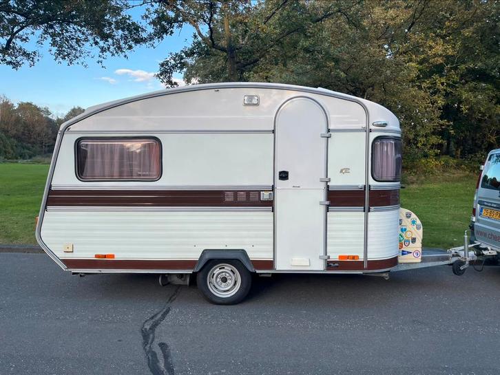 Prachtige Constructam C 390 ( 1980 ) retro, Caravans en Kamperen, Caravans, Bedrijf, tot en met 2, 500 - 750 kg, Rondzit, Overige merken