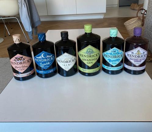 6 Hendrick’s gin flessen, Verzamelen, Wijnen, Nieuw, Overige typen, Overige gebieden, Vol, Ophalen of Verzenden