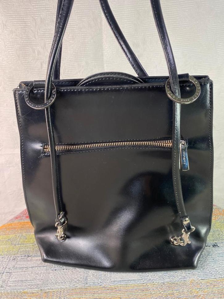 Frédéric Paris Lederen Handtas – Zwart – Vintage Elegance, Bijoux, Sacs & Beauté, Sacs | Sacs à bandoulière, Comme neuf, Autres marques