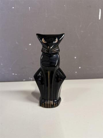 Vintage Art Deco zwarte kat gouden detail bank keramiek orna, Verzamelen, Ophalen of Verzenden, Zo goed als nieuw