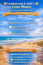 Vacances dans la région de Torrevieja et Orihuela Costa, Vacances, Agence de location, Costa Blanca, Mer, 2 chambres