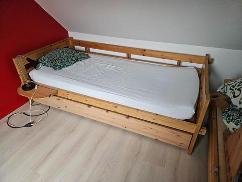 Lifetime bed, Huis en Inrichting, Slaapkamer | Bedden, Gebruikt, Eenpersoons, 90 cm, 200 cm, Hout, Overige kleuren, Ophalen