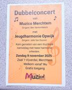 Prachtig dubbelconcert op zondag 9/11 in Merchtem (flyers), Muziek en Instrumenten, Overige Muziek en Instrumenten, Ophalen, Nieuw