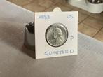 Quarter dollar 1993P, Postzegels en Munten, Ophalen of Verzenden, Losse munt