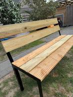 Tuinbank hout + metaal, Ophalen, Zo goed als nieuw, Hout